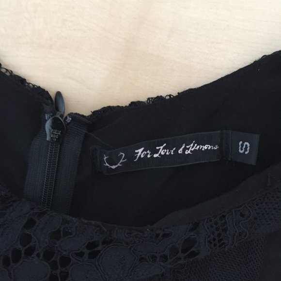 For Love & Lemons Black Blue Bell Lace Romper Sz Small - Picture 7 of 8